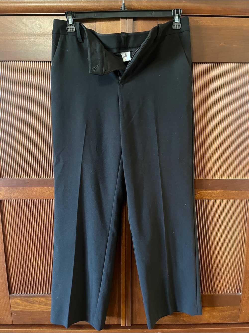 CAbi Black womens Dress Pants - Tailored Straight Leg